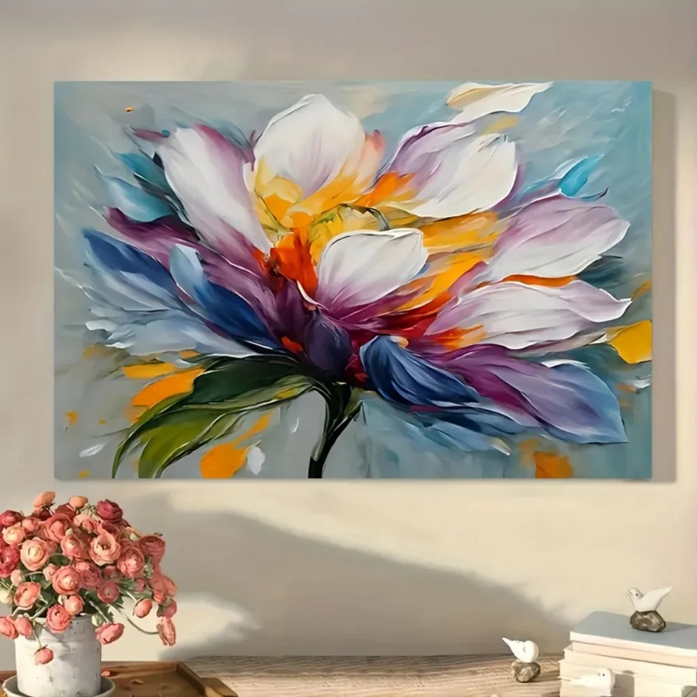 Modern Floral Canvas Painting Decor