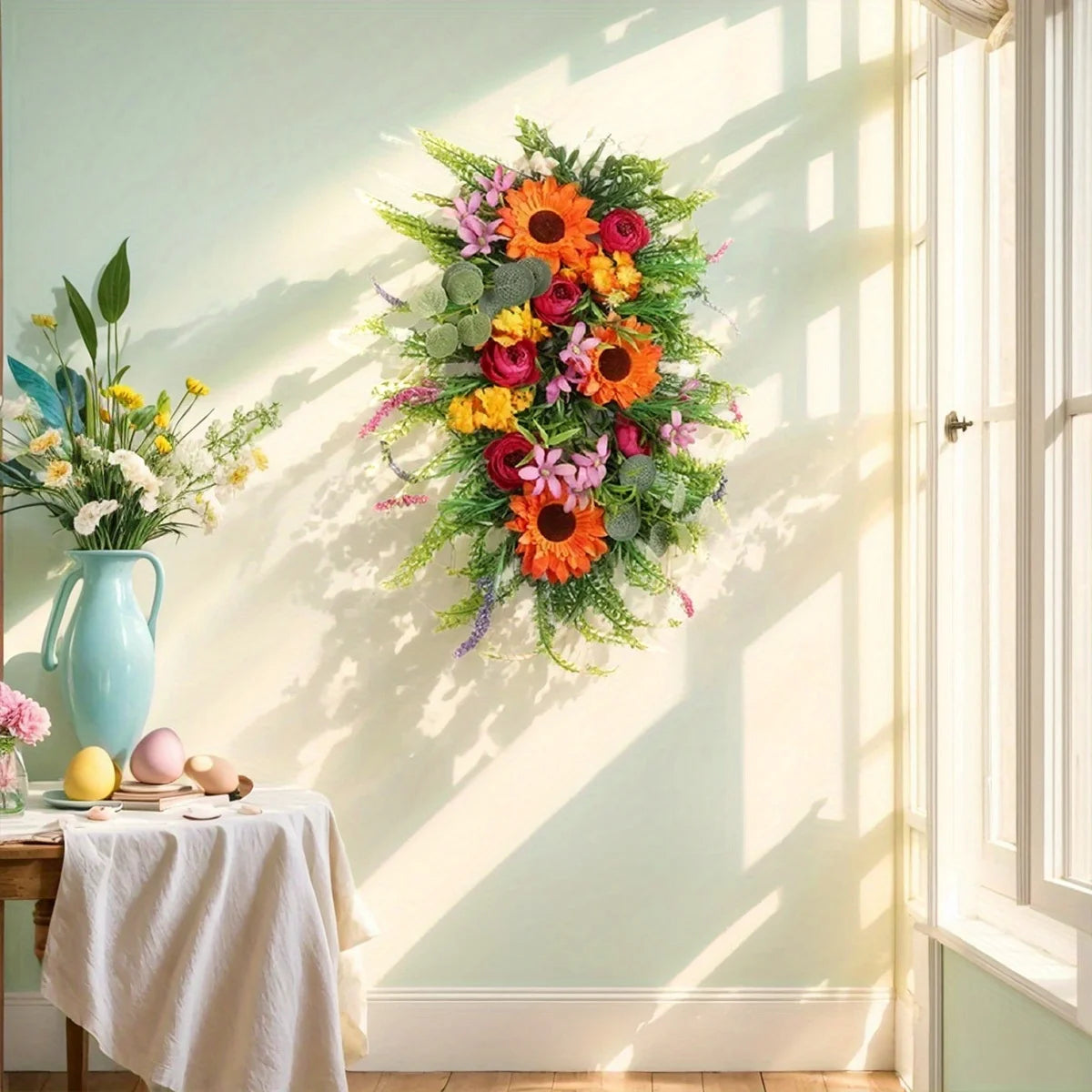 Spring Swag Wreath Decor