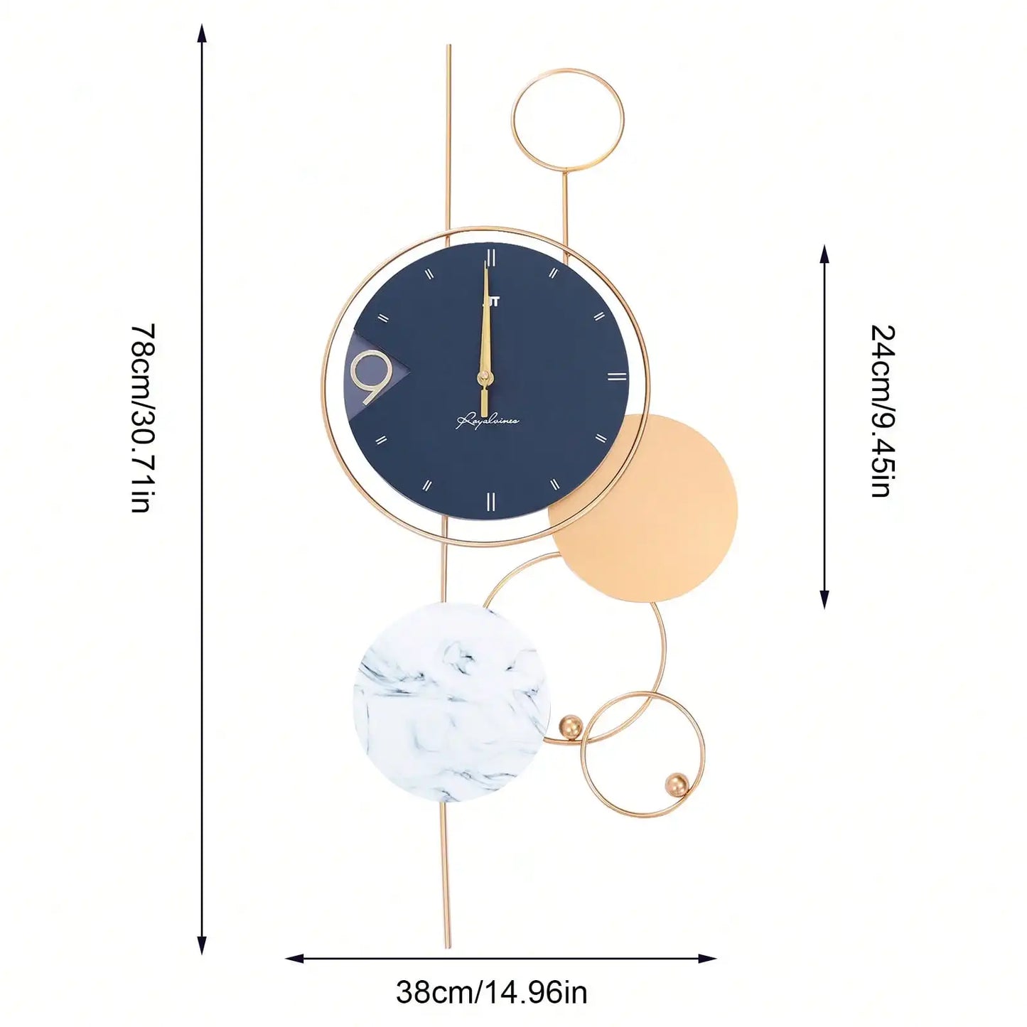 Modern Circles Design Wall Clock