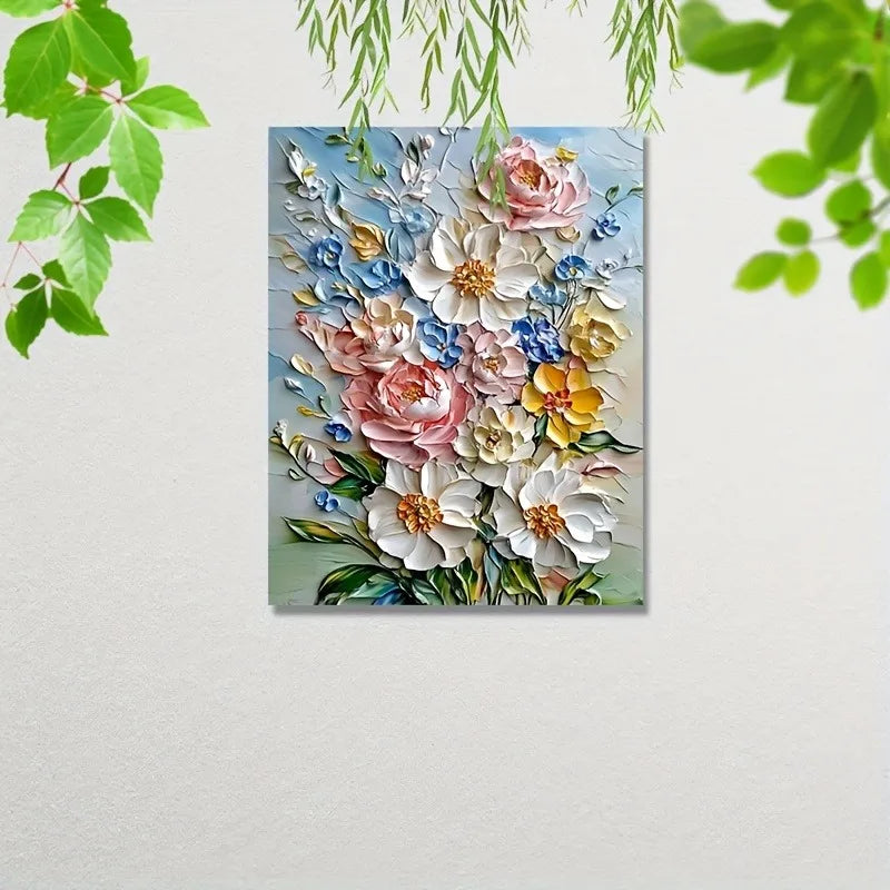 3D Floral Canvas Art Decor