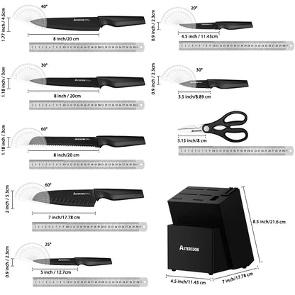 Astercook Kitchen Knife Block Set