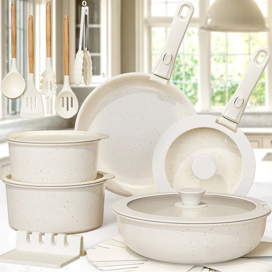 Pots and Pans Ceramic Cookware Set