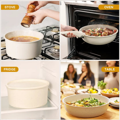Pots and Pans Ceramic Cookware Set