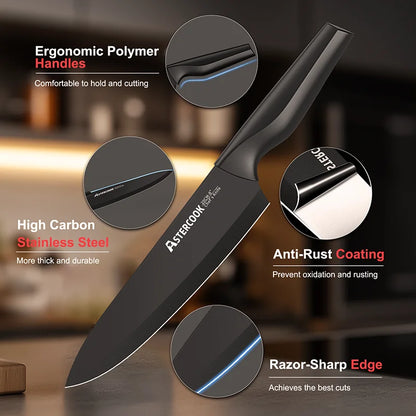 Astercook Kitchen Knife Block Set
