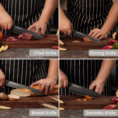 Astercook Kitchen Knife Block Set