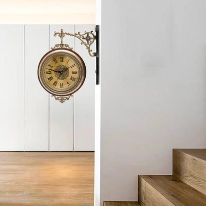 Double Sided Vintage Wall Clock