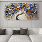 Abstract Textured Floral Tree Canvas Print