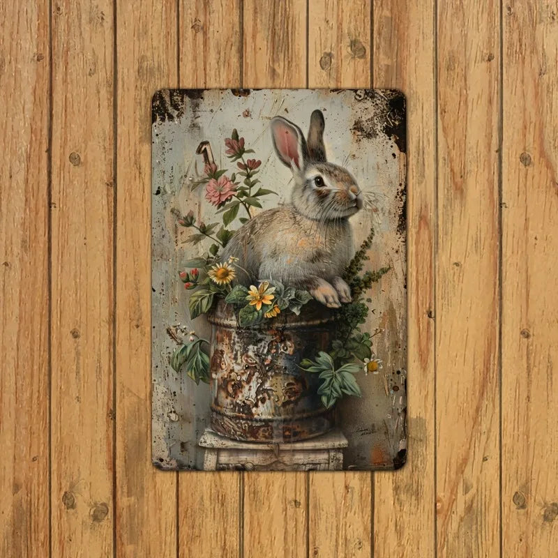 Rabbit Metal Wall Art Decoration