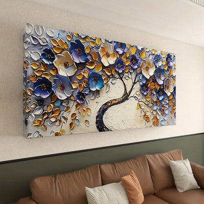 Abstract Textured Floral Tree Canvas Print