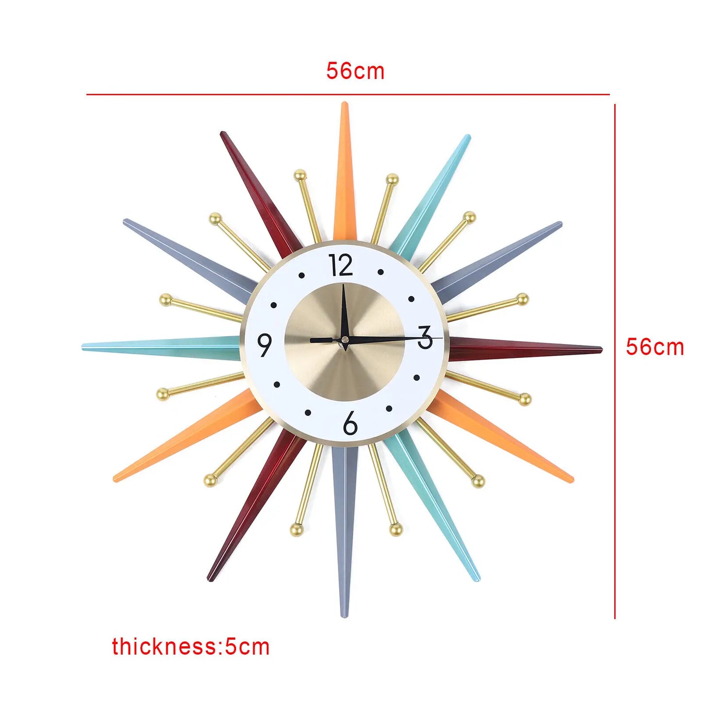 Starburst Wall Clock Decor