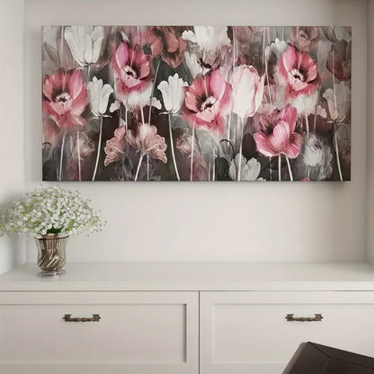 Pink Floral Canvas Art Print