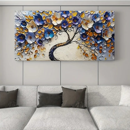 Abstract Textured Floral Tree Canvas Print