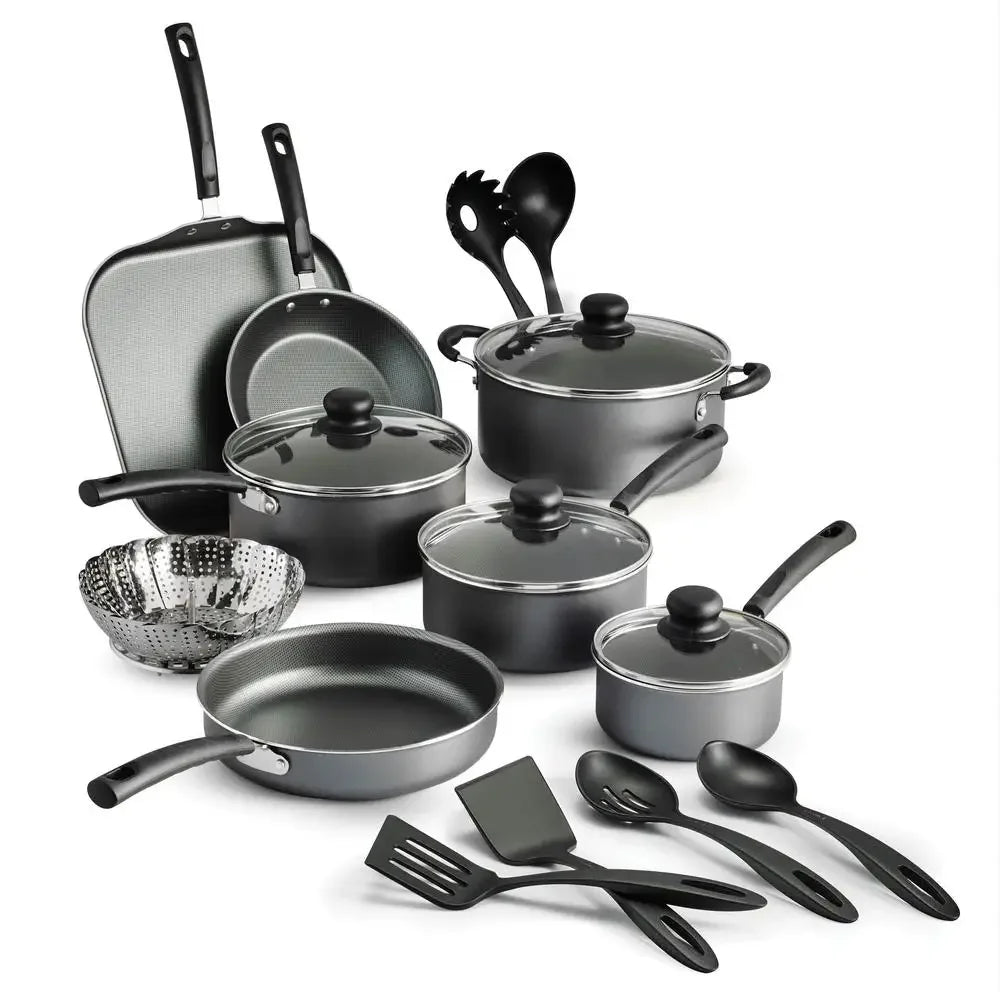 Stainless Steel Nonstick Gray Cookware Set