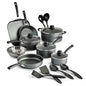 Stainless Steel Nonstick Gray Cookware Set