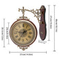 Double Sided Vintage Wall Clock