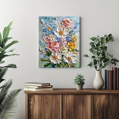 3D Floral Canvas Art Decor