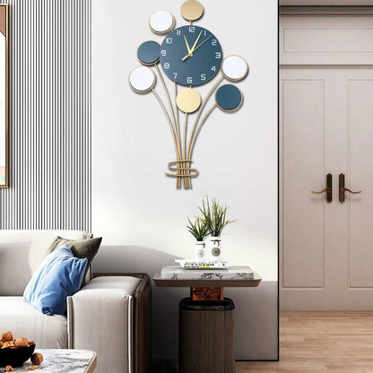 Tri Color Balloon Wall Clock Decor
