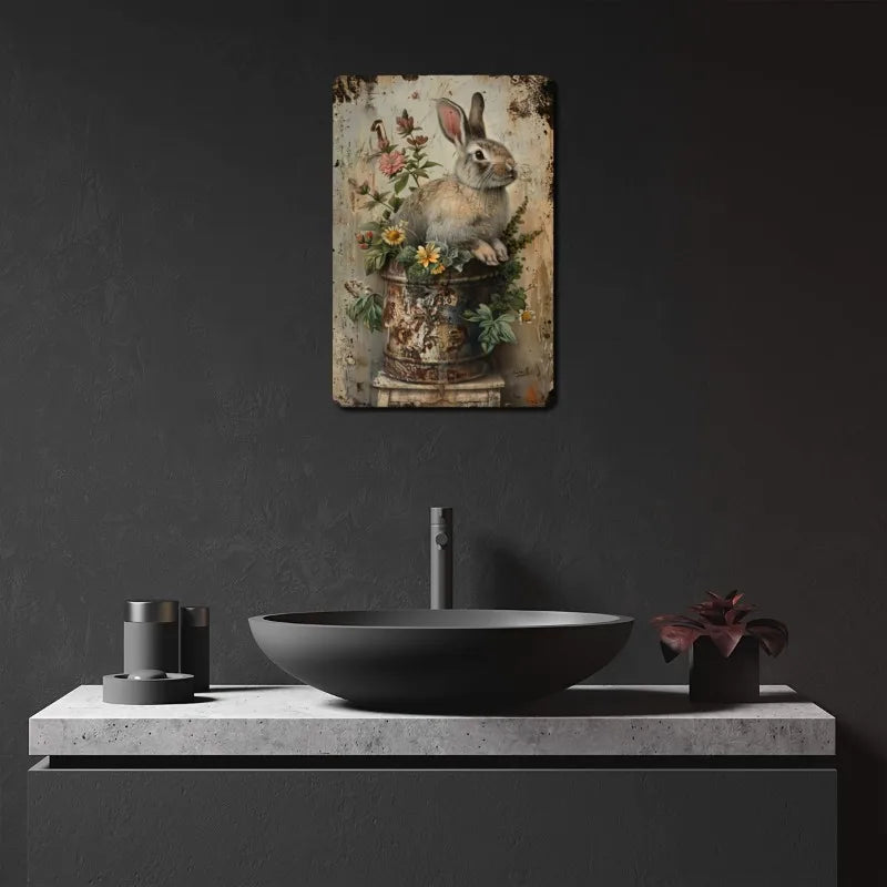 Rabbit Metal Wall Art Decoration