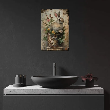 Rabbit Metal Wall Art Decoration
