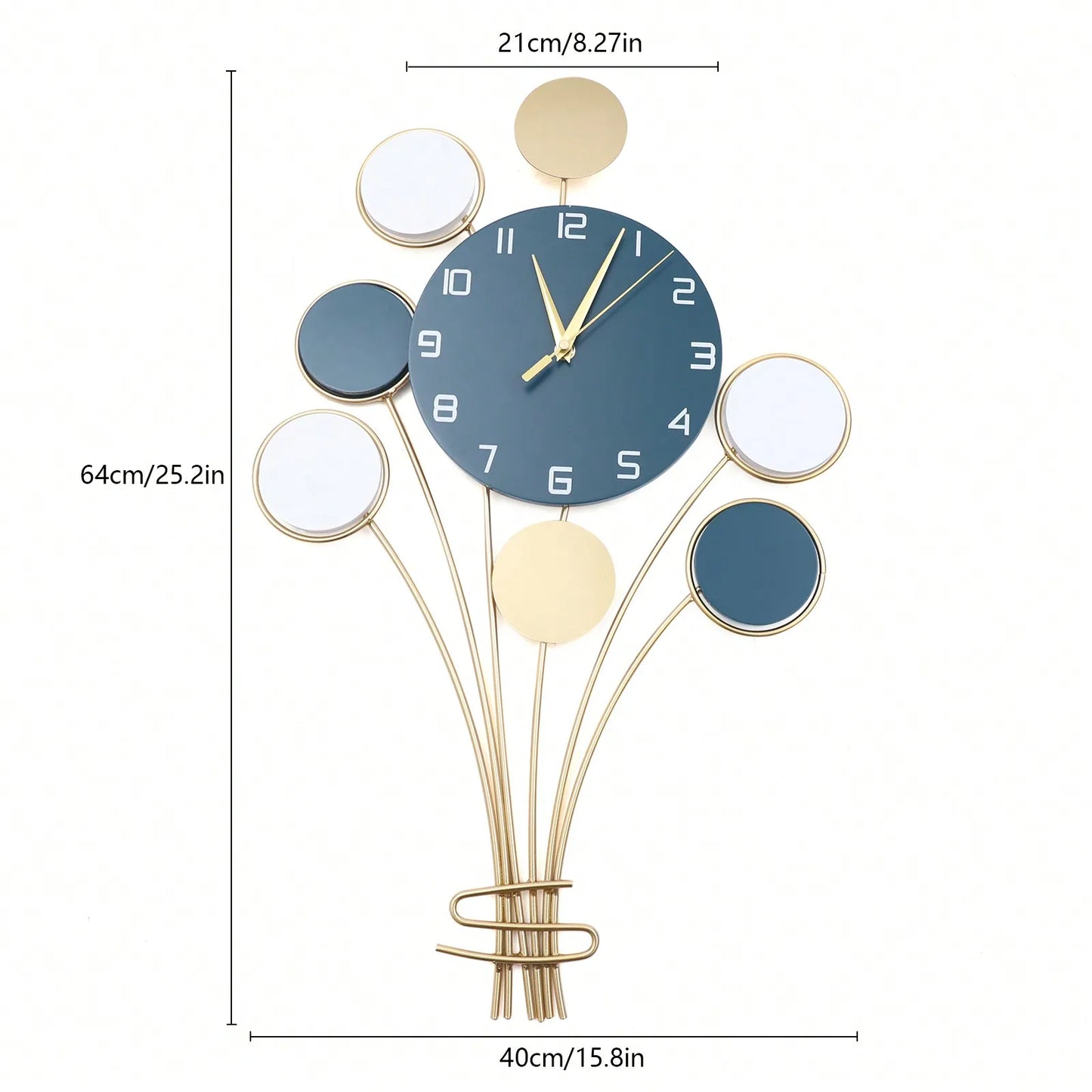 Tri Color Balloon Wall Clock Decor