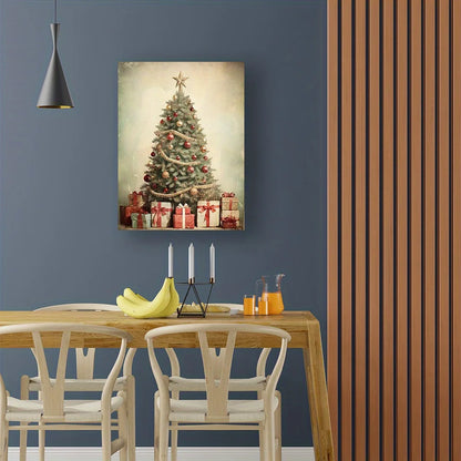 Decorative Christmas Tree Canvas Painting