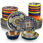 Stoneware Bohemian Style Dinnerware Set
