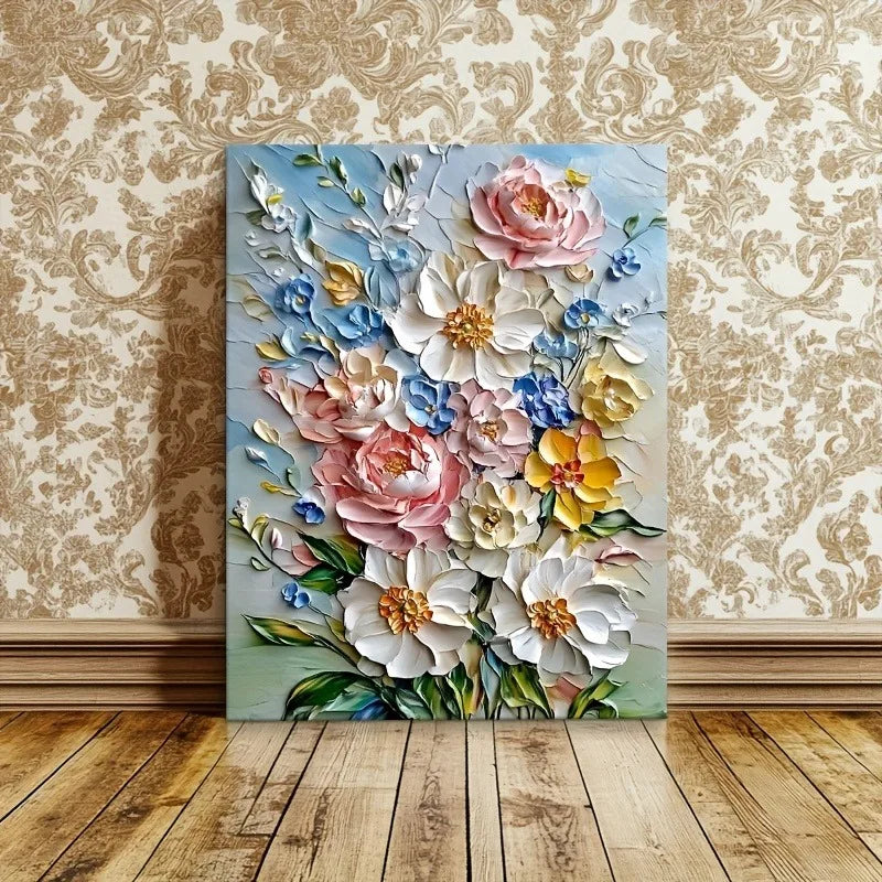 3D Floral Canvas Art Decor