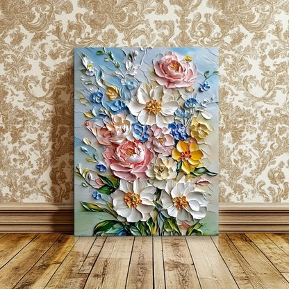 3D Floral Canvas Art Decor