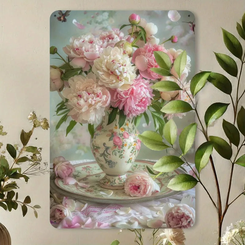 Country Style Vase Metal Art