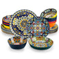 Stoneware Bohemian Style Dinnerware Set