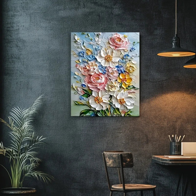 3D Floral Canvas Art Decor