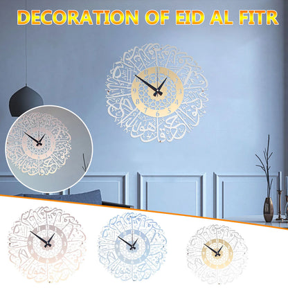 Silver Abstract Metal Wall Clock