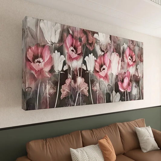 Pink Floral Canvas Art Print