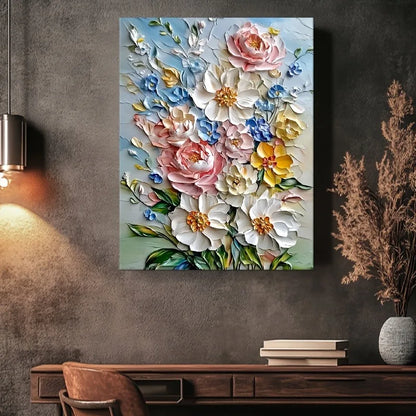 3D Floral Canvas Art Decor