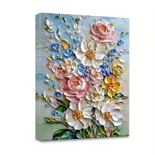 3D Floral Canvas Art Decor
