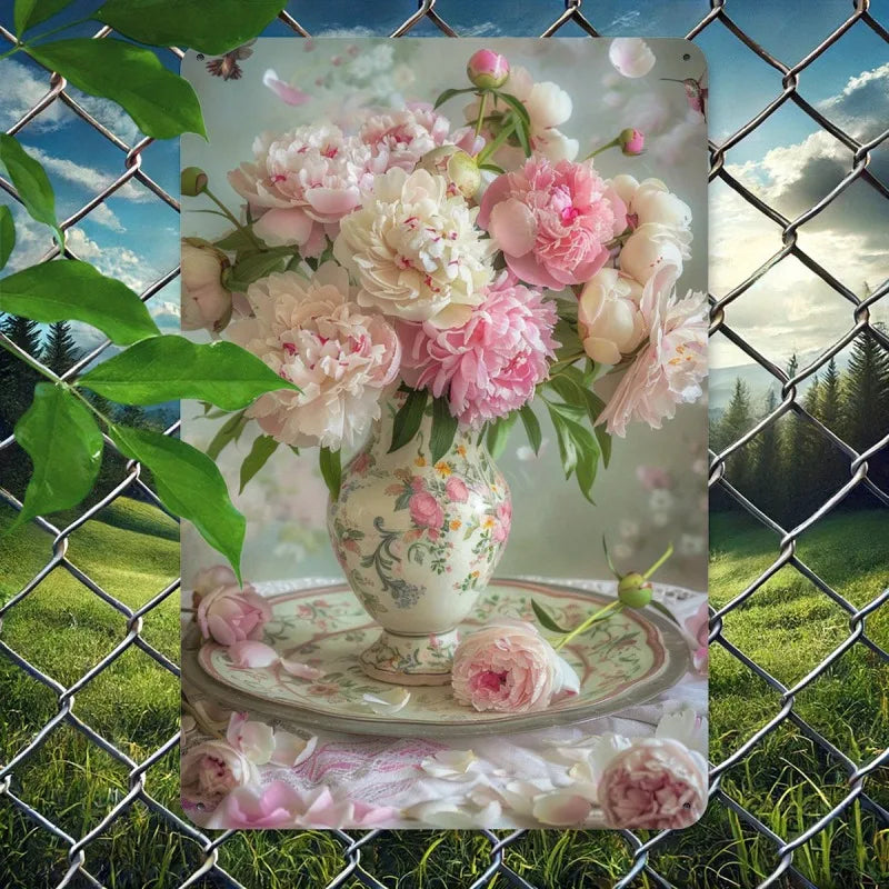 Country Style Vase Metal Art