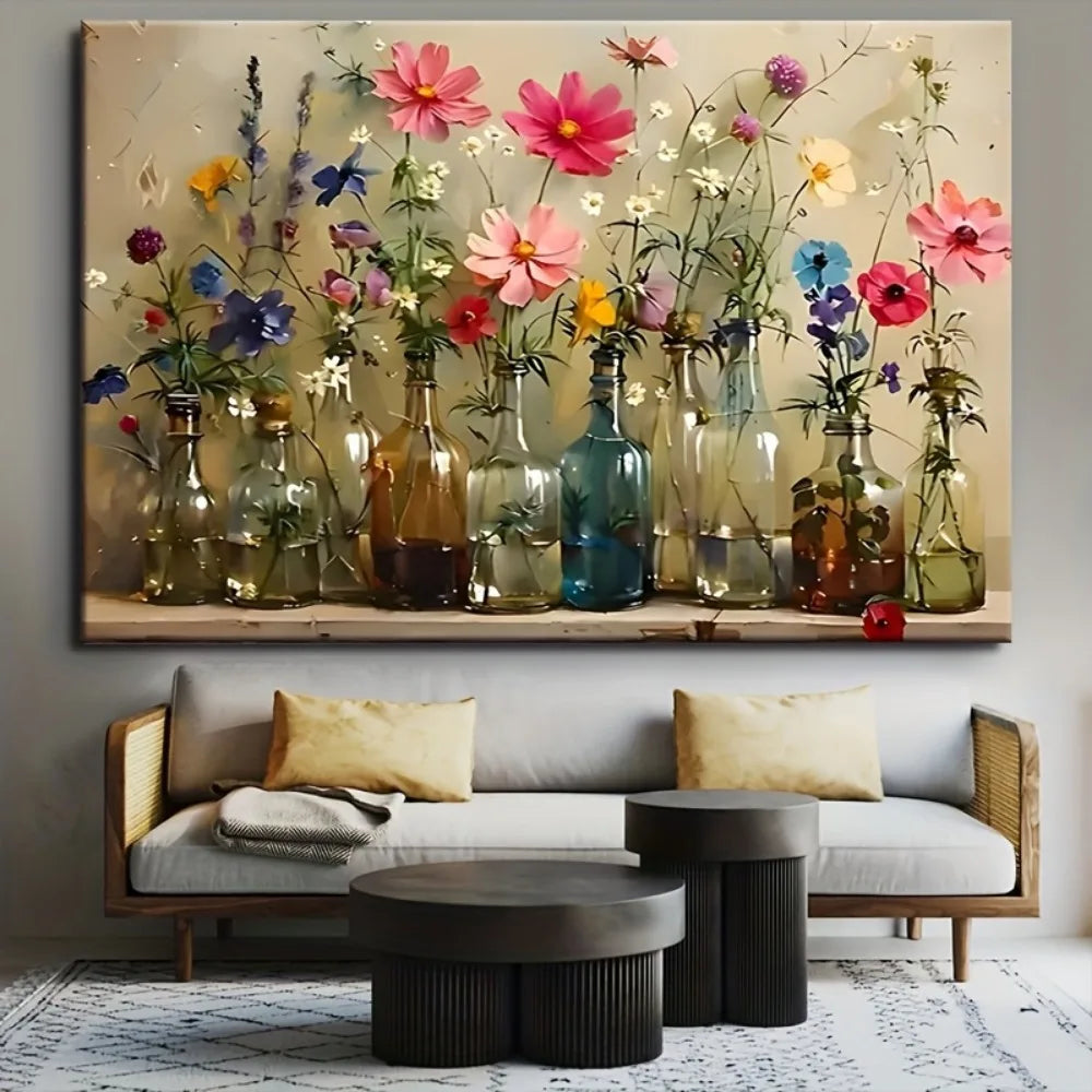 Bohemian Wildflower Canvas Wall Art