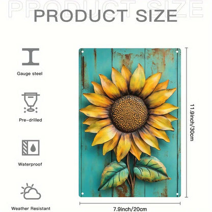 Sunflower Vintage Metal Wall Art