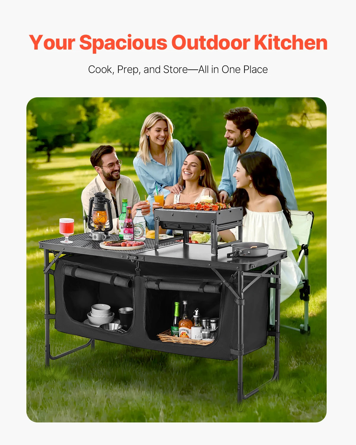 Folding Aluminum Outdoor Camping Cooking Table