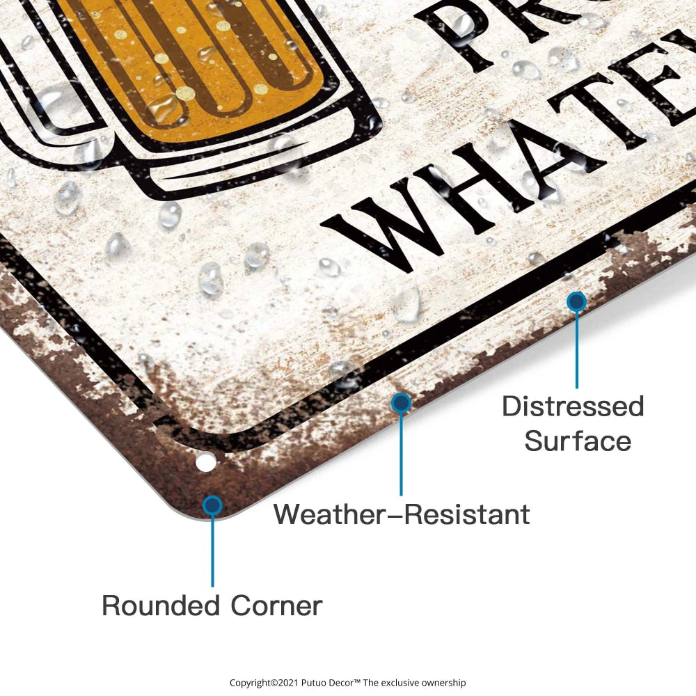Backyard Bar Metal Art Decor