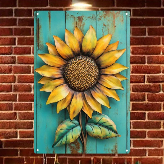 Sunflower Vintage Metal Wall Art