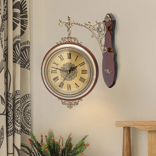 Double Sided Vintage Wall Clock