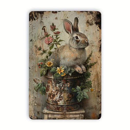 Rabbit Metal Wall Art Decoration
