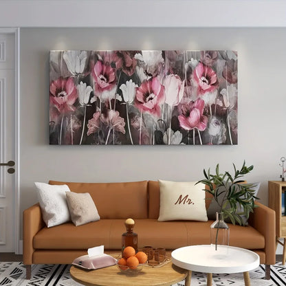Pink Floral Canvas Art Print