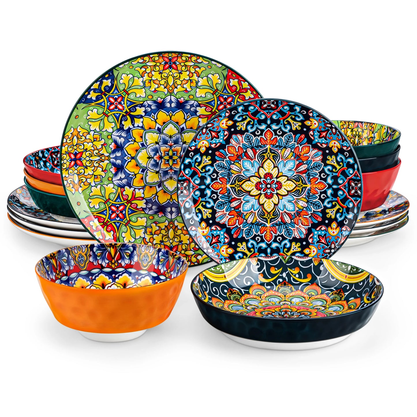 Stoneware Bohemian Style Dinnerware Set