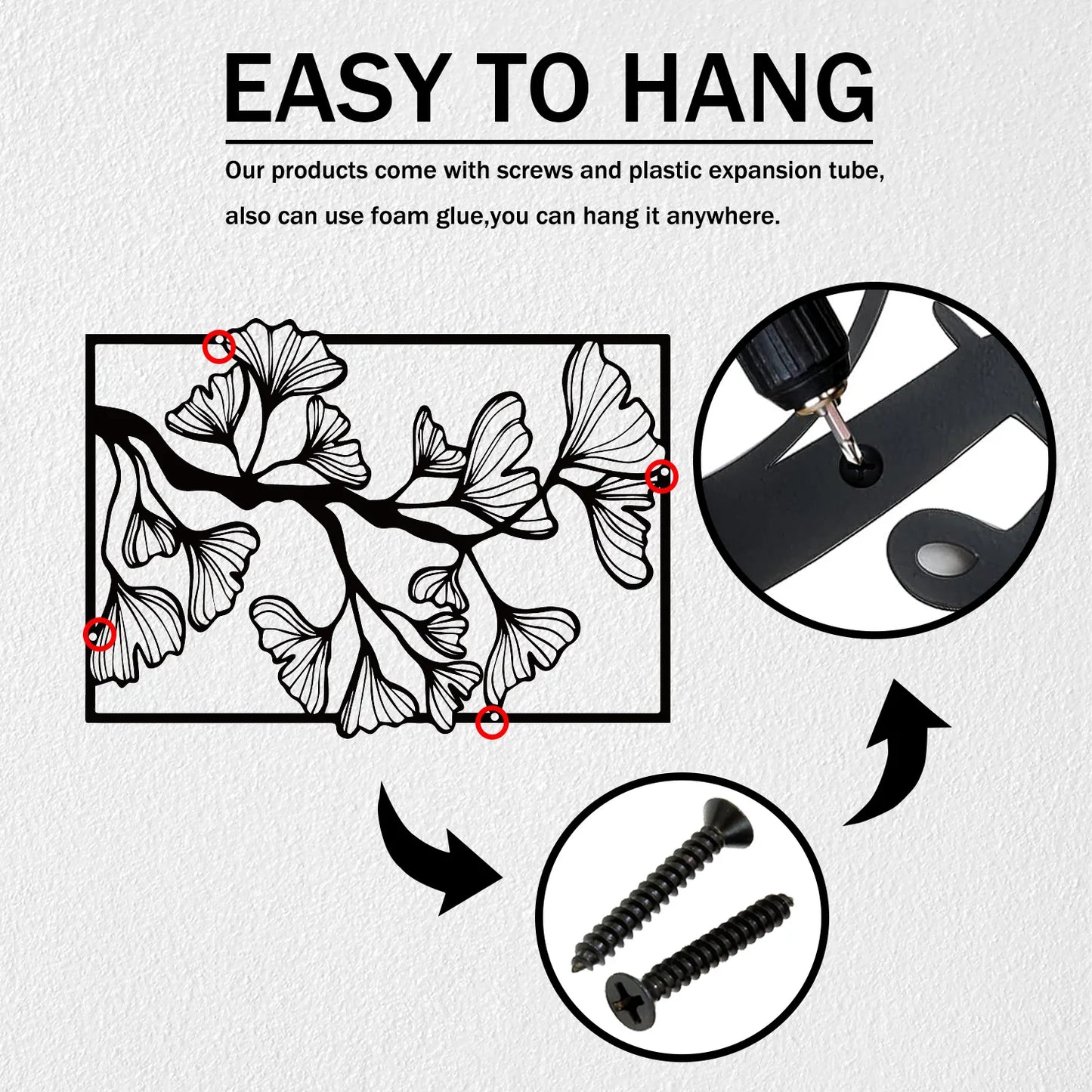 Metal Black And White Wall Art