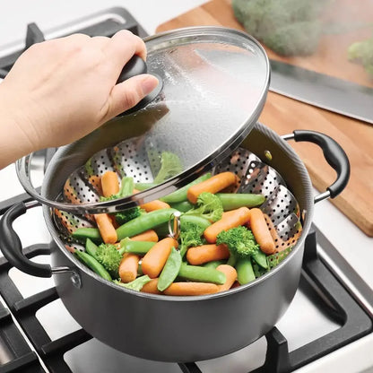 Stainless Steel Nonstick Gray Cookware Set
