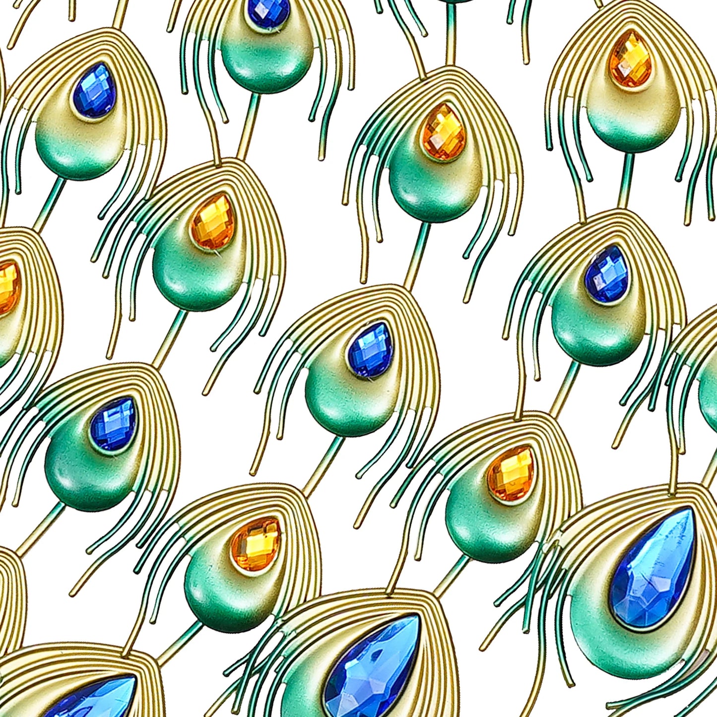 Peacock Wall Clock Metal Art Decor