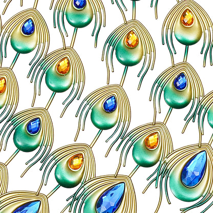 Peacock Wall Clock Metal Art Decor