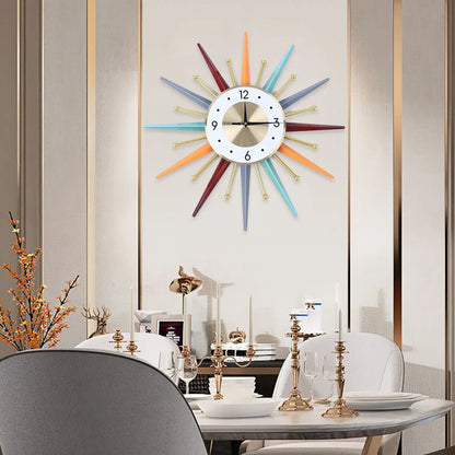 Starburst Wall Clock Decor